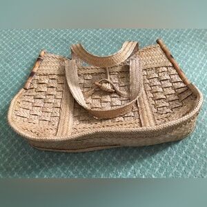 Natural Woven Straw Tote Bag